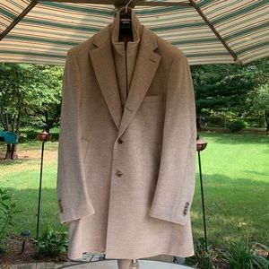Ermenegildo Zegna men’s XL oatmeal wool overcoat